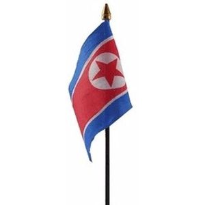 Noord Korea vlaggetje polyester