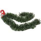 2x stuks kerstboom folie slingers/lametta guirlandes van 180 x 12 cm in de kleur glitter groen