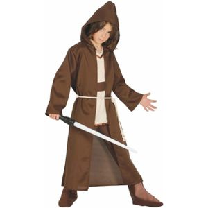 Jedi meester look-a-like carnaval / halloween mantel met capuchon voor kids