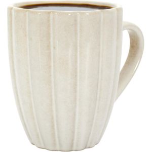 Home Deco Factory Koffiemok Venice - 1x - Keramiek - creme wit