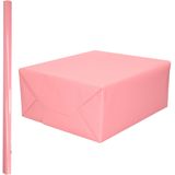 1x Rollen kadopapier / schoolboeken kaftpapier pastel roze 200 x 70 cm