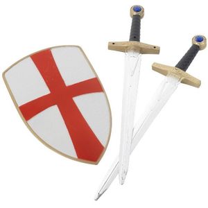 Ridder wapens set verkleed speelgoed zwaarden met schild 49 cm