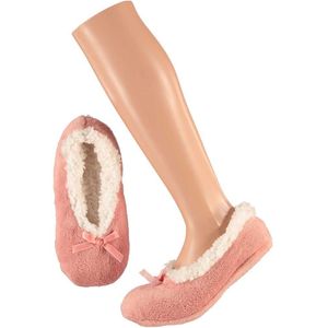 Apollo Dames Ballerina sloffen/pantoffels - roze - maat 37-39