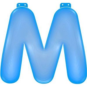 Opblaasbare letter M blauw