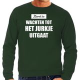 Groene Kerstsweater / Kerst kleding Kerst is: wachten tot het jurkje uitgaat voor heren