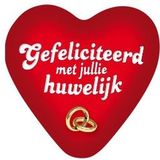 Gefeliciteerd met jullie huwelijk decoratie bord 49 cm