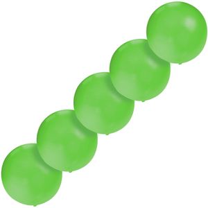 Set van 5x stuks groot formaat groene ballon met diameter 60 cm