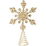 Christmas Decoration piek - ster vorm - goud met steentjes - 23 cm