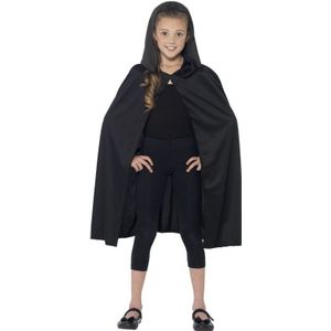Zwarte mantel met capuchon voor kinderen