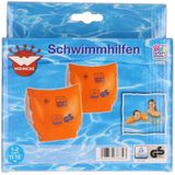 2x Oranje zwembandjes/zwemmouwtjes voor babies 11-15 kilogram