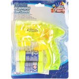 Bellenblaas speelgoed pistool - met vullingen - geel - 15 cm - plastic - bellen blazen