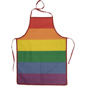 BBQ en Party Schort - Gay Pride/Regenboog thema kleuren - Verkleed artikelen - Dames en heren