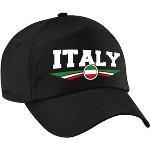 Italie / Italy landen pet / baseball cap zwart voor volwassenen