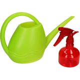 Plasticforte waterverstuiver/plantenspuit - 4x stuks - rood - 330 ml