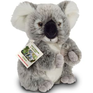 Hermann Teddy Knuffeldier Koala - zachte pluche stof - premium knuffels - grijs - 21 cm