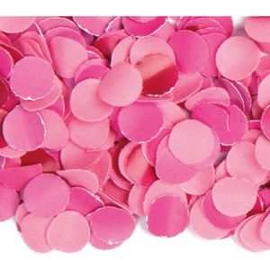 8x zakjes van 100 gram party confetti kleur roze