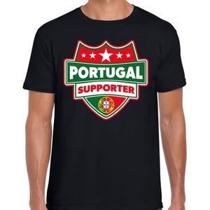 Portugal supporter t-shirt zwart voor heren