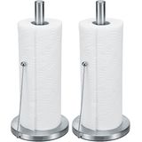 Set van 2x stuks RVS keukenrolhouder 33 cm