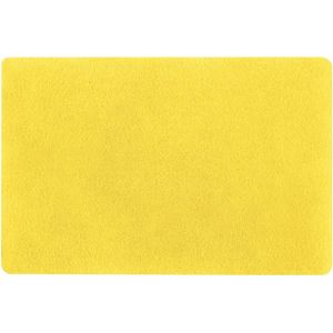 Spirella badkamer vloer kleedje/badmat tapijt - hoogpolig en luxe uitvoering - geel - 50 x 80 cm - Microfiber