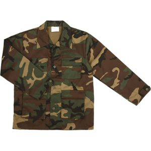 Army jas voor kinderen woodland camouflage