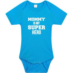 Mommy super hero geboorte cadeau / kraamcadeau romper blauw voor babys / jongens