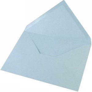 5 onbedrukte geboorte enveloppen blauw