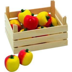 Speelgoed appels in kist