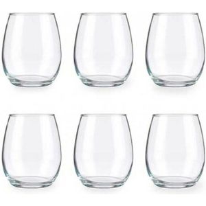 Pasabahce Drinkglazen/waterglazen Tumblers - luxe glas - set 12x stuks - 350 ml