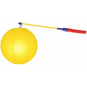 Lampionset geel 25 cm met lampionstokje