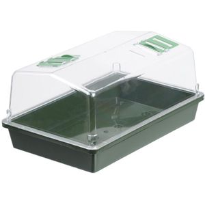 Kweekbak/kweekkastje met deksel 18 x 37,5 x 24 cm - Propagator/moestuinbak