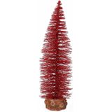 Mini kerstboom op stam 35 cm rood