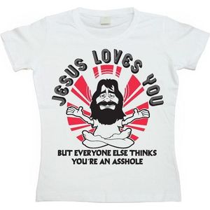 Funny shirt Jesus Loves You dames