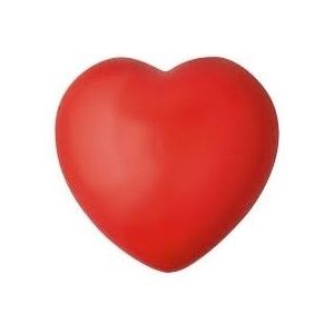 Stressballetje rood hart 7 cm