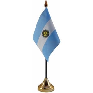 Argentinie versiering tafelvlag 10 x 15 cm