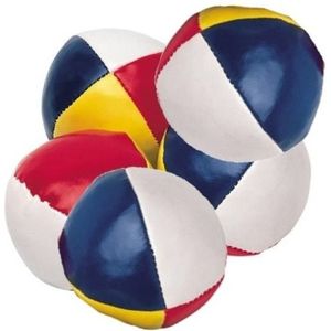 5x Gekleurde Jongleerballen 6,5 cm - Jongleerballen Speelballen Ballengooien