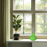 Esschert Design plantenspuit/vernevelaar - glas - smaragdgroen/zilver - 20.5 cm