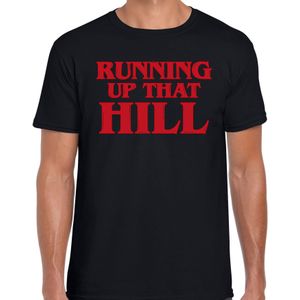 Stranger Halloween verkleed shirt running that hill zwart voor heren