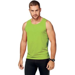 Sportkleding sneldrogend lime groene singlet voor heren