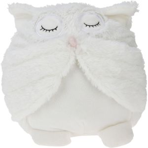 H&S Collection Deurstopper - uil - wit - 18 x 16 x 18 cm - polyester - dieren thema deurstoppers