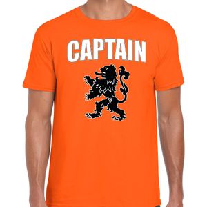 Oranje fan shirt / kleding captain met oranje leeuw EK/ WK voor heren
