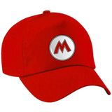 Bellatio Decorations game verkleed pet - loodgieter Mario - rood - volwassenen - carnaval/themafeest