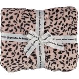 Zachte luipaard/cheetah print onesie voor dames roze maat L/XL