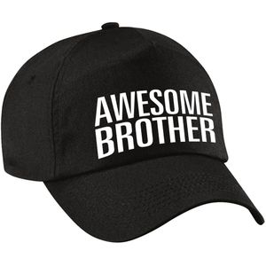 Awesome brother cadeau pet / cap voor broers zwart voor heren