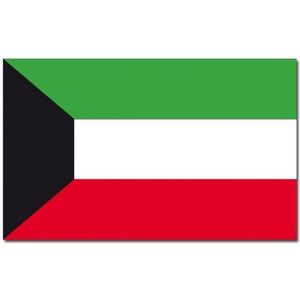 Gevelvlag/vlaggenmast vlag Koeweit  90 x 150 cm