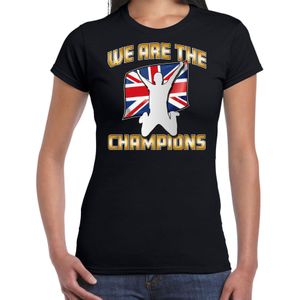 Bellatio Decorations Verkleed shirt voor dames - Engeland - zwart - voetbal supporter - themafeest