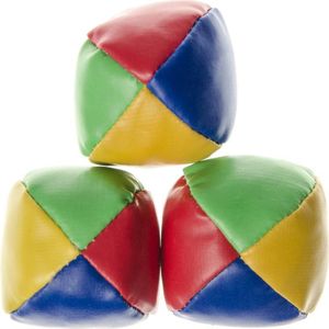 3x Gekleurde jongleerballetjes/ballengooi ballen