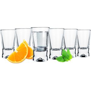 Glasmark Shotglaasjes/borrelglazen Krosno - transparant glas - 24x stuks - 25 ml