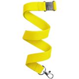 150x Gele lanyard/keycord met sleutelhanger 50 cm