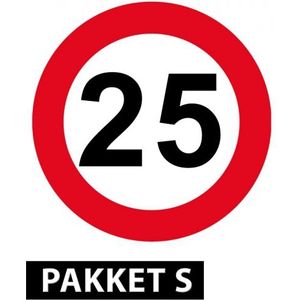 25 jaar feestartikelen pakket klein