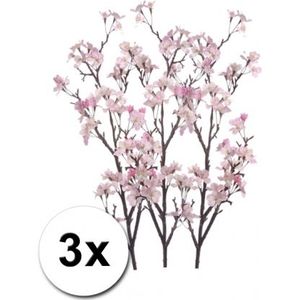 3 takken Appelbloesem roze 104 cm